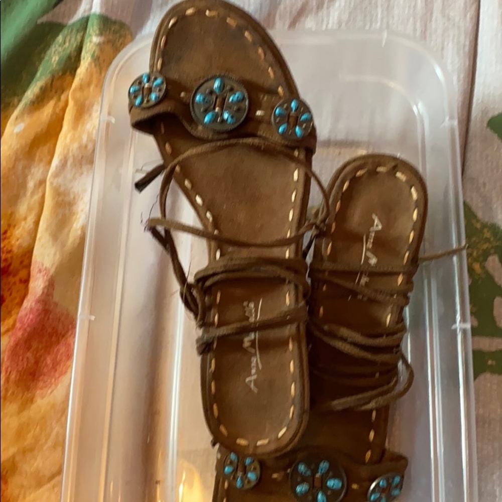 Strapped up the leg heels